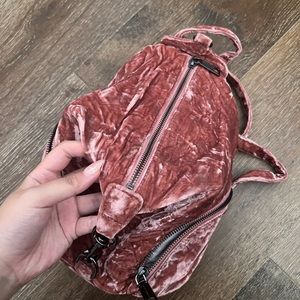Rebecca Minkoff Pink Velvet Backpack